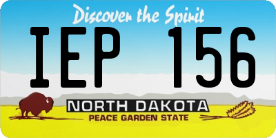ND license plate IEP156