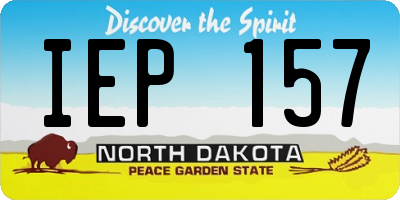 ND license plate IEP157
