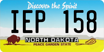 ND license plate IEP158