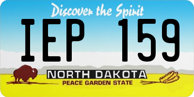 ND license plate IEP159