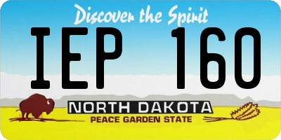 ND license plate IEP160
