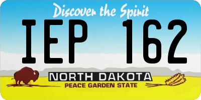 ND license plate IEP162