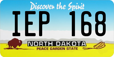 ND license plate IEP168