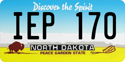 ND license plate IEP170