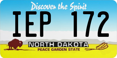 ND license plate IEP172