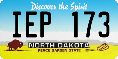 ND license plate IEP173