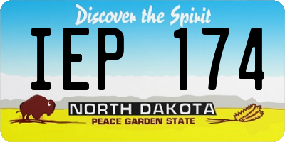 ND license plate IEP174
