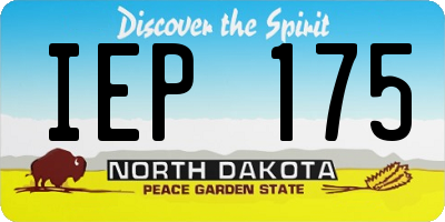 ND license plate IEP175