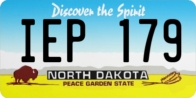 ND license plate IEP179