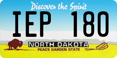 ND license plate IEP180