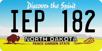 ND license plate IEP182