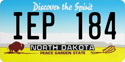 ND license plate IEP184