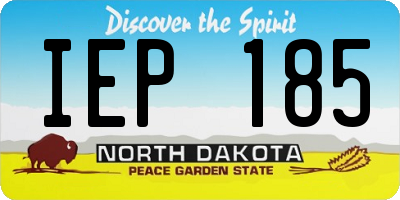 ND license plate IEP185