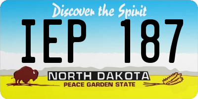 ND license plate IEP187