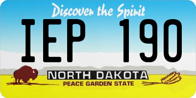 ND license plate IEP190