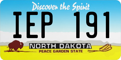 ND license plate IEP191