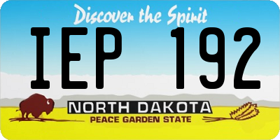 ND license plate IEP192