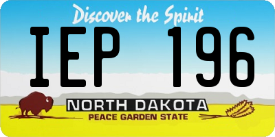 ND license plate IEP196