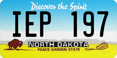 ND license plate IEP197