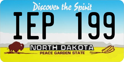 ND license plate IEP199