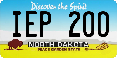 ND license plate IEP200