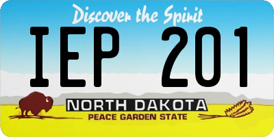 ND license plate IEP201