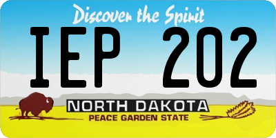 ND license plate IEP202
