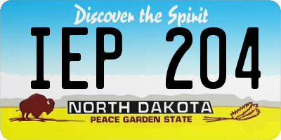 ND license plate IEP204