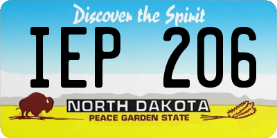 ND license plate IEP206