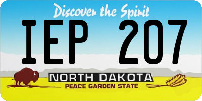 ND license plate IEP207