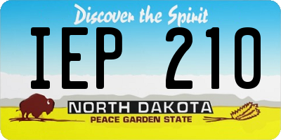 ND license plate IEP210