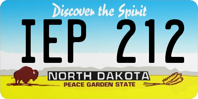 ND license plate IEP212