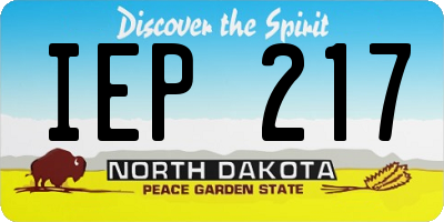 ND license plate IEP217