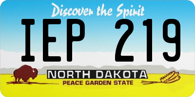 ND license plate IEP219