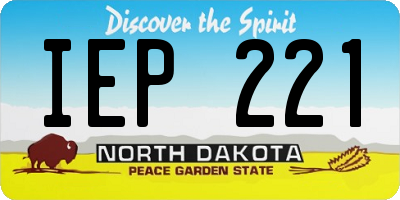 ND license plate IEP221