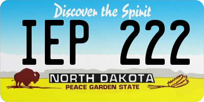 ND license plate IEP222