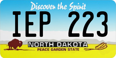 ND license plate IEP223
