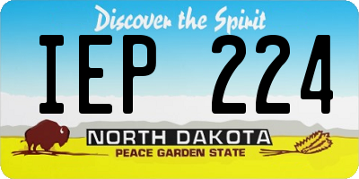 ND license plate IEP224