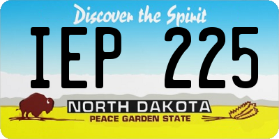 ND license plate IEP225
