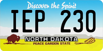 ND license plate IEP230