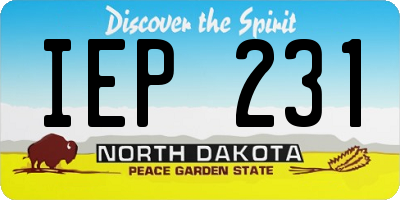 ND license plate IEP231