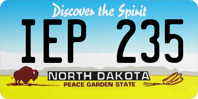 ND license plate IEP235