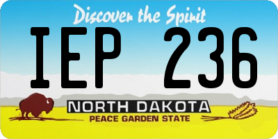 ND license plate IEP236