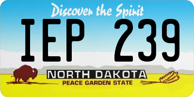 ND license plate IEP239