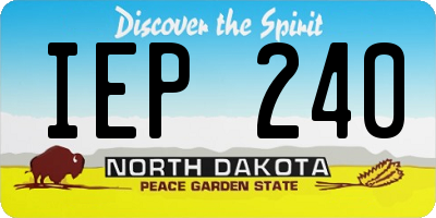 ND license plate IEP240