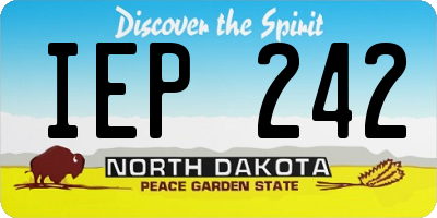 ND license plate IEP242