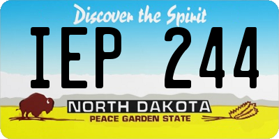 ND license plate IEP244