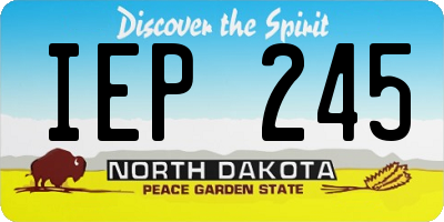 ND license plate IEP245