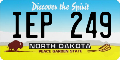 ND license plate IEP249
