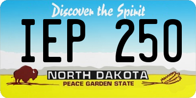 ND license plate IEP250